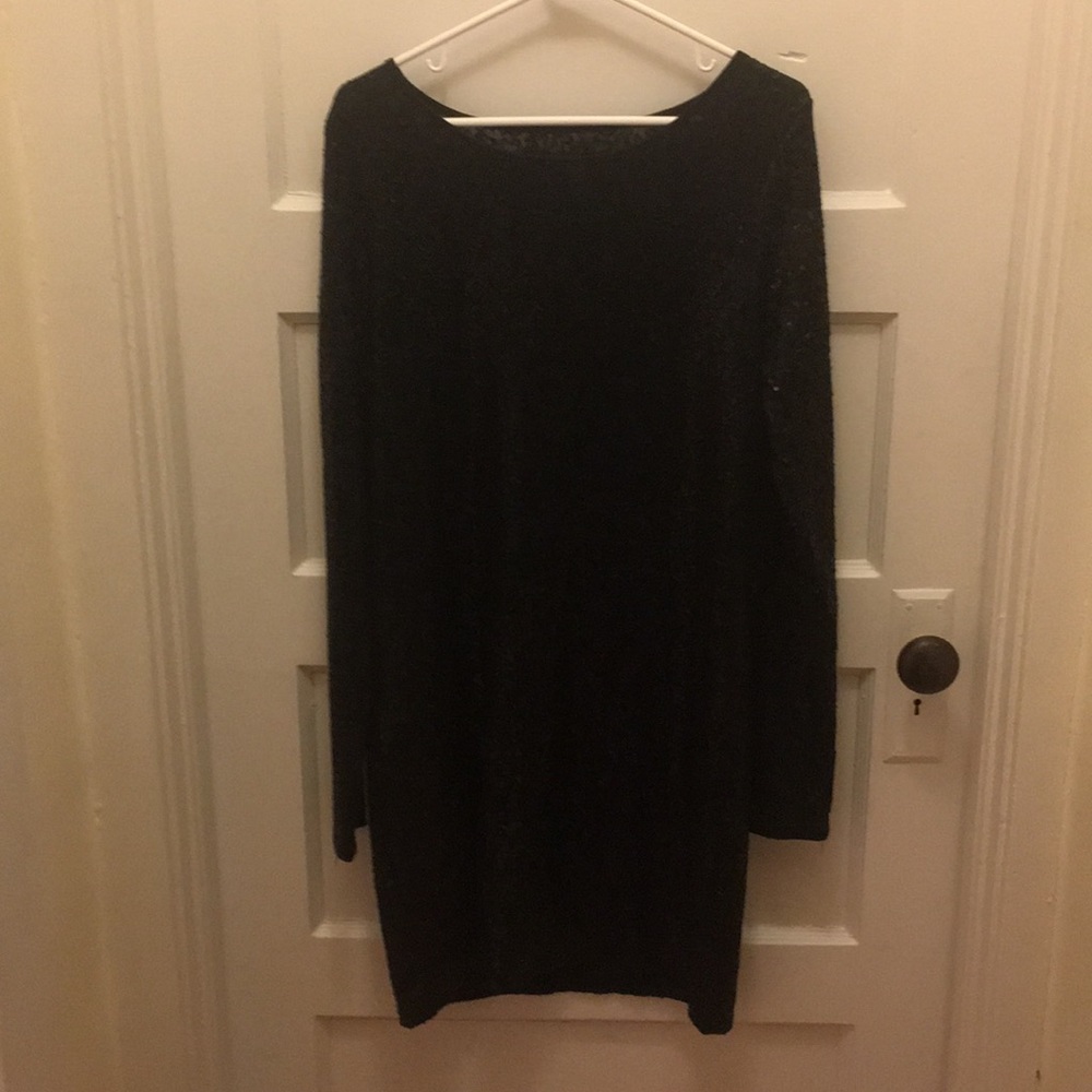Black sequence dress